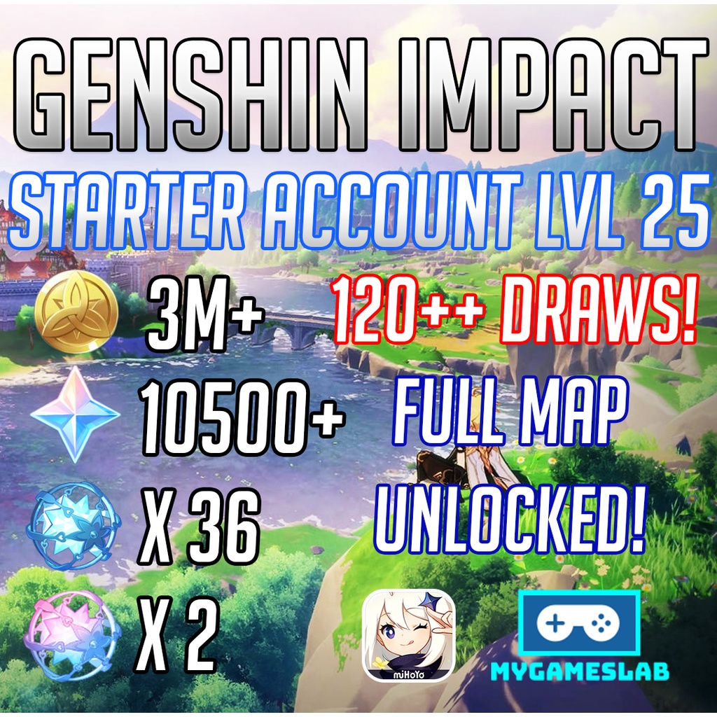 Buy Genshin Impact Starter Account Asia Level 10 Level 20 Ayaka Yoimiya Kazuha 5 Star 原神初始账号 Asia Seetracker Malaysia