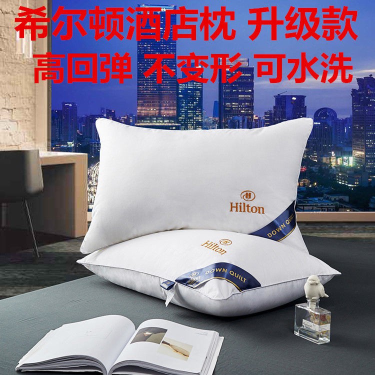 Spot Five Star Hotel Feather Velvet Pillow Single Double Core