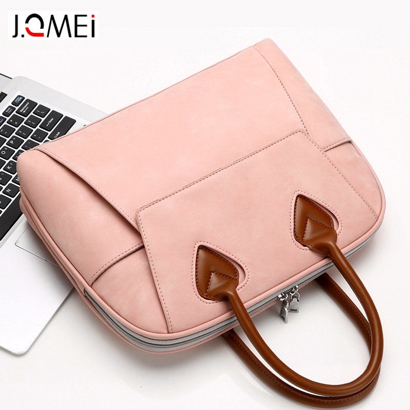 Laptop bag ladies 13.3 14 15.6 inch laptop shoulder waterproof and  shockproof pu leather business computer bag | Shopee Malaysia