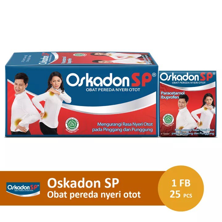 Oskadon SP Obat Nyeri Otot Nyeri Sendi Sakit Pinggang 1Box (25Paket ...