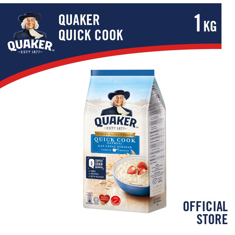 Quaker Oats - Quick Cook 1Kg | Shopee Malaysia