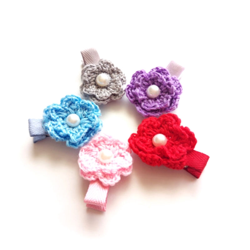 cloth flower hair clips