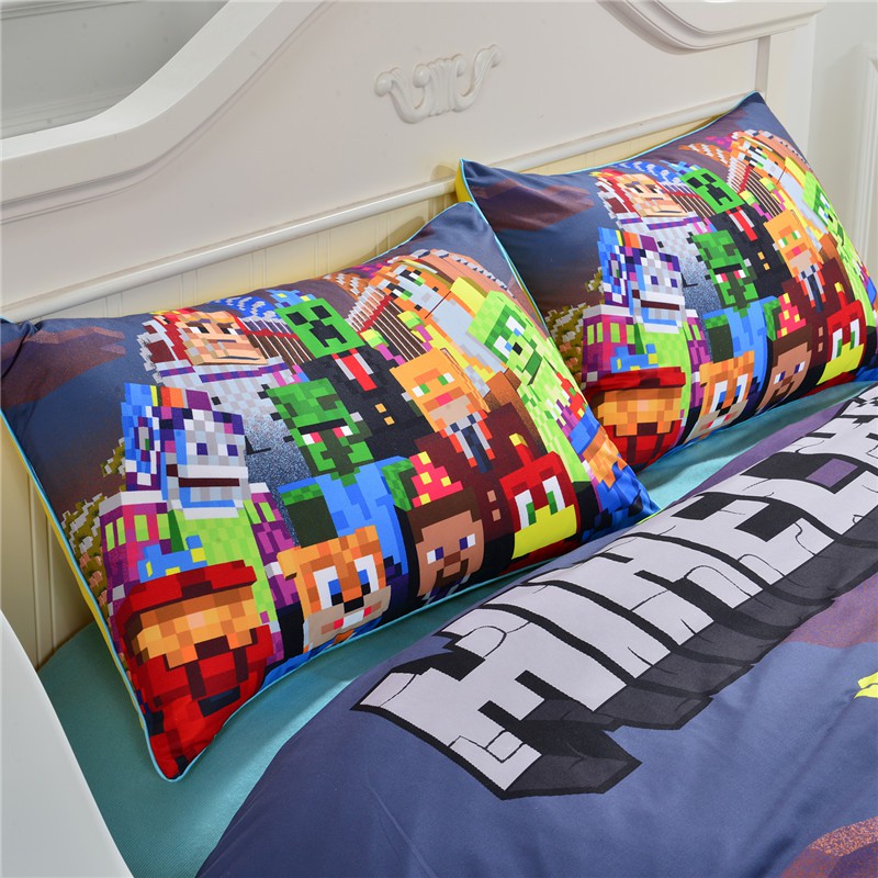 Carnival Games Minecraft Bedding Set My Word Steve 3d Pillowcase - roblox 9 duvet cover quilt cover pillowcase bedding set bed linen