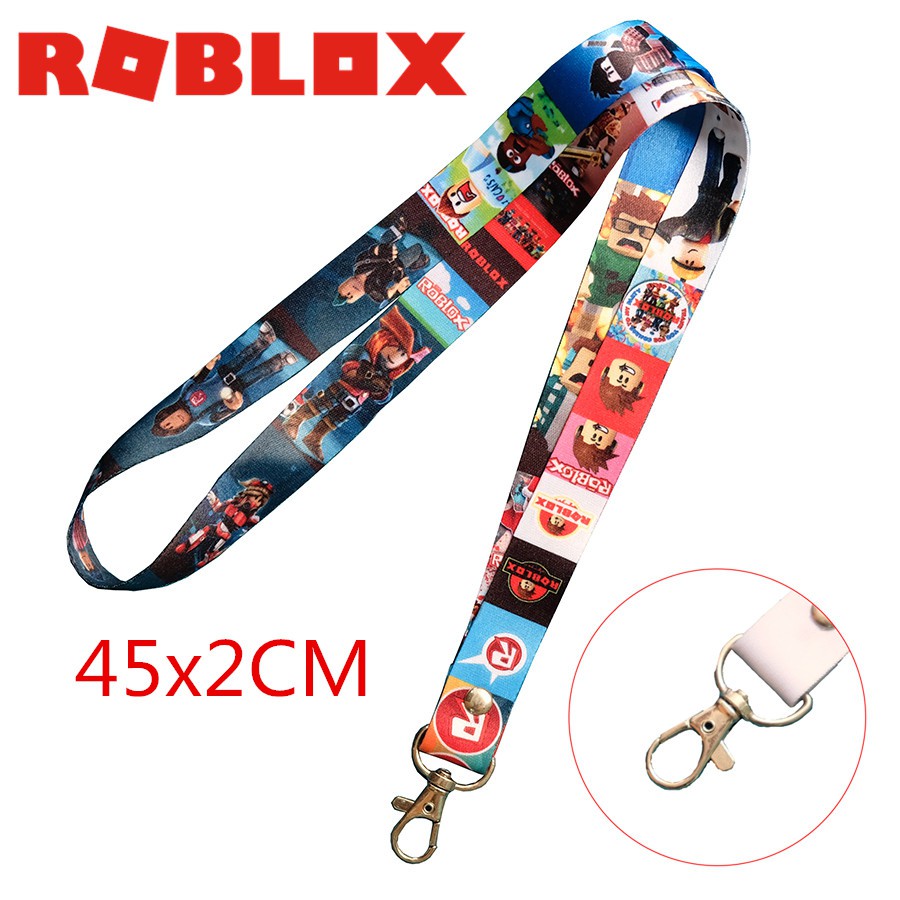 Game Roblox Noob Lanyard Phone Rope Strap Keychain Id Card Protector Case Cover