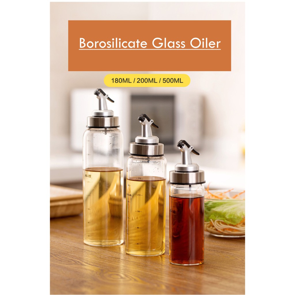 Locaupin Borosilicate Glass Oiler Seasoning Dispensers Oil Sprayers