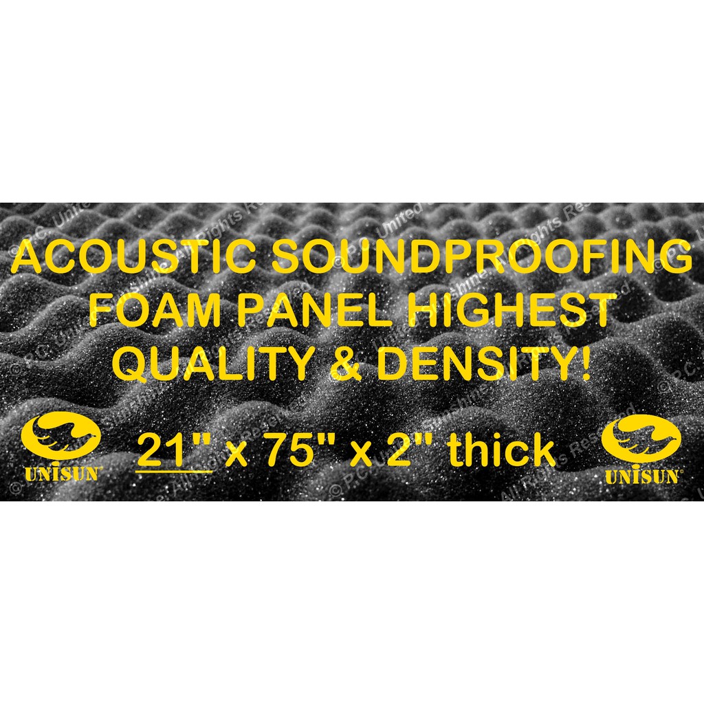 2" Acoustic Soundproofing Foam Panel (21" x 75")for EAST Malaysia SABAH