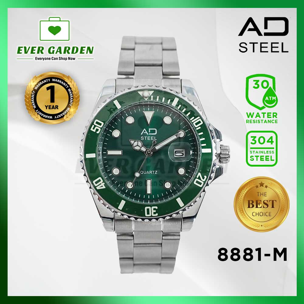 Evergarden AD-STEEL 8881M Men Casual Luxury Waterproof Quartz Luminous