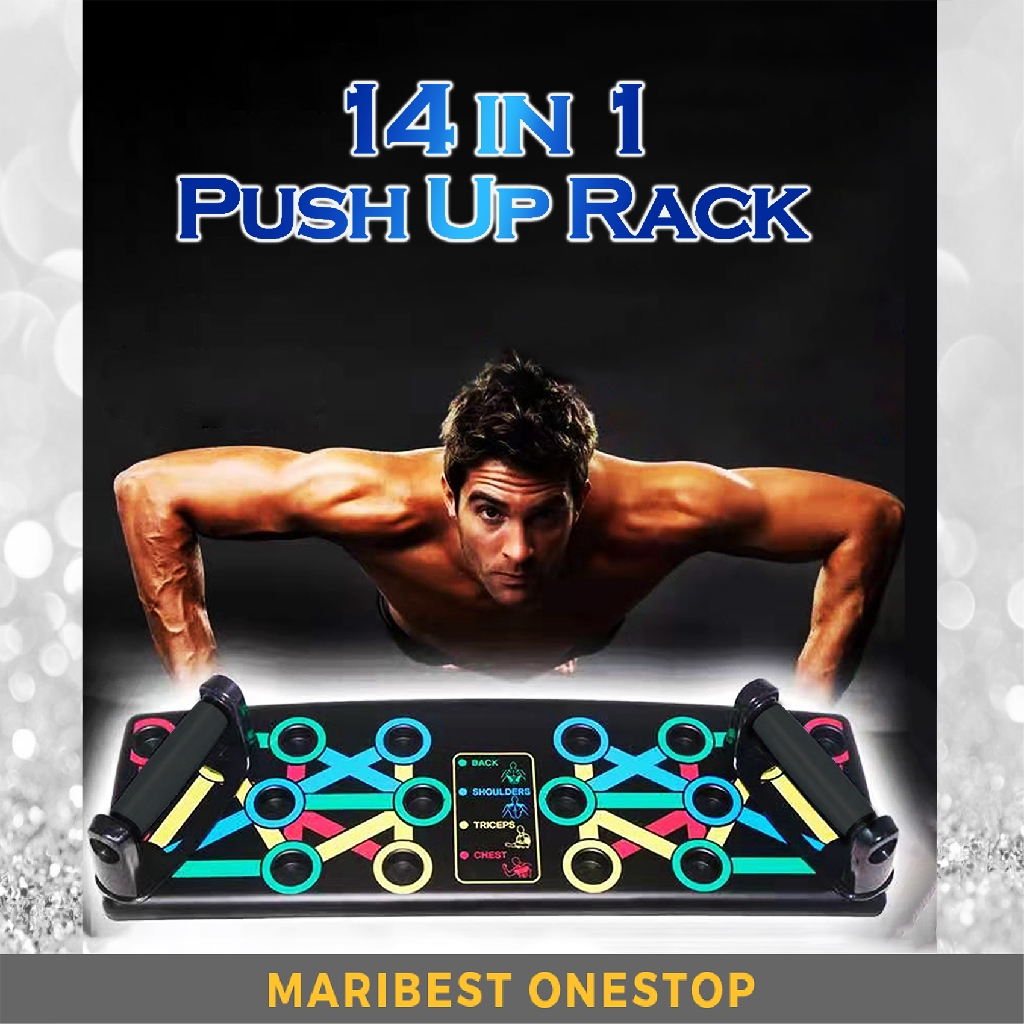 14 in 1 Body Building Power Press Push Up Rack Board System