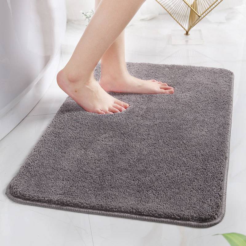 Solid Color Mat Carpet Bathroom Bathroom Door Pad Water Absorption Anti-Slip Mat Bedroom Mats