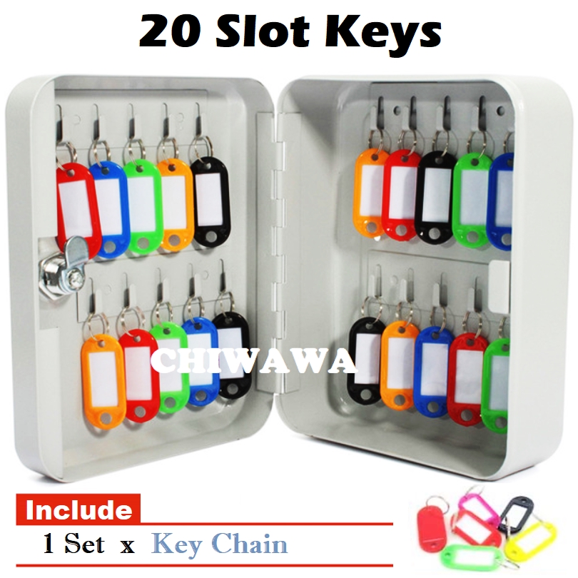 20 48 105 Keys Slot Lockable Metal Key Box Wall Mount Safe Storage Box Cabinet With Security Key Lock Shopee Malaysia