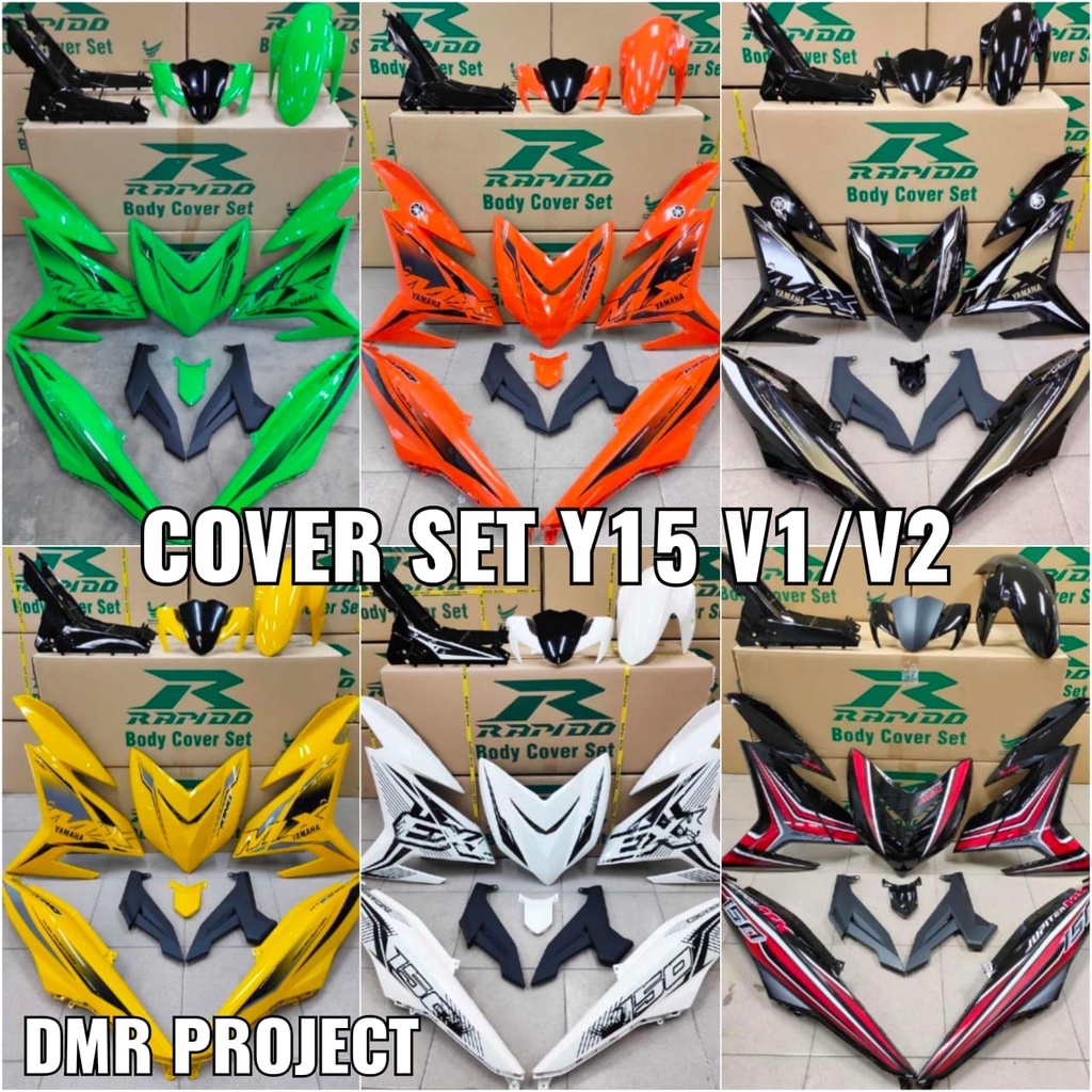 Y15ZR V1/V2 BODY COVER SET RAPIDO ( STICKER TANAM ) COVER SET Y15