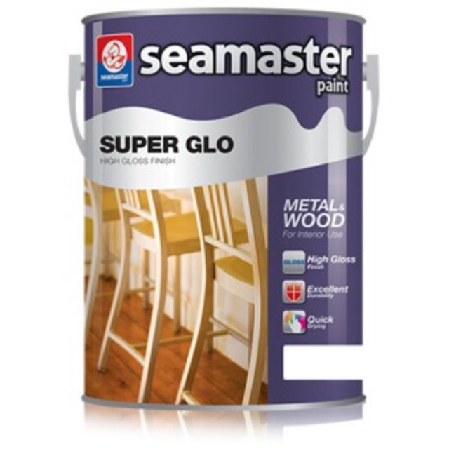 Seamaster Super Glo High Gloss Finish Paint for wood & metal 5liter Cat ...