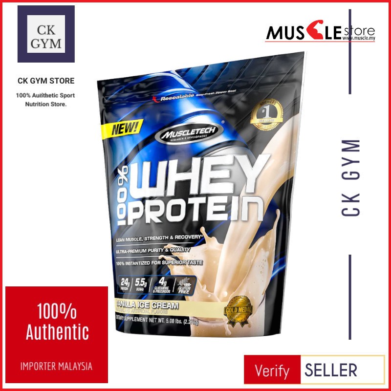 Muscle Tech 100% Whey Protein 5 Lbs ( Pack ) Vanilla