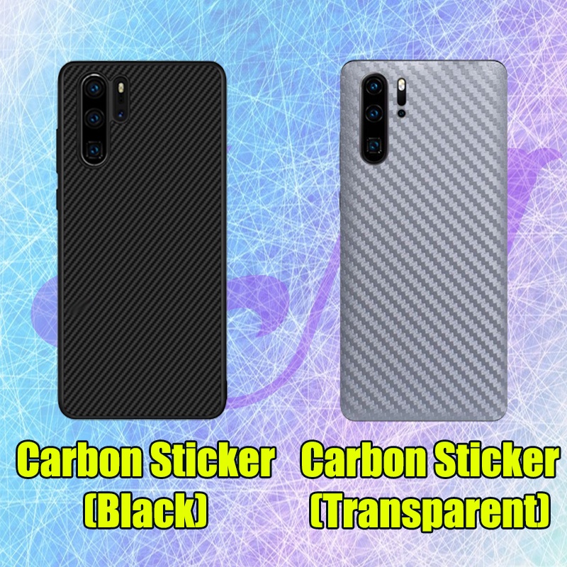 Poco M2 M3 M4 M5 M5s M6 M7 Pro 4G 5G Carbon Fiber Back Cover Sticker