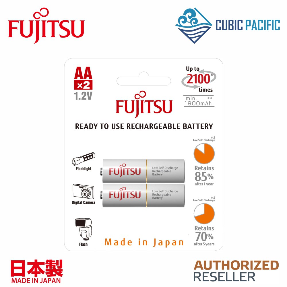 Fujitsu Standard AA Rechargeable Battery 2000mAh (2 Pcs) Shopee Malaysia