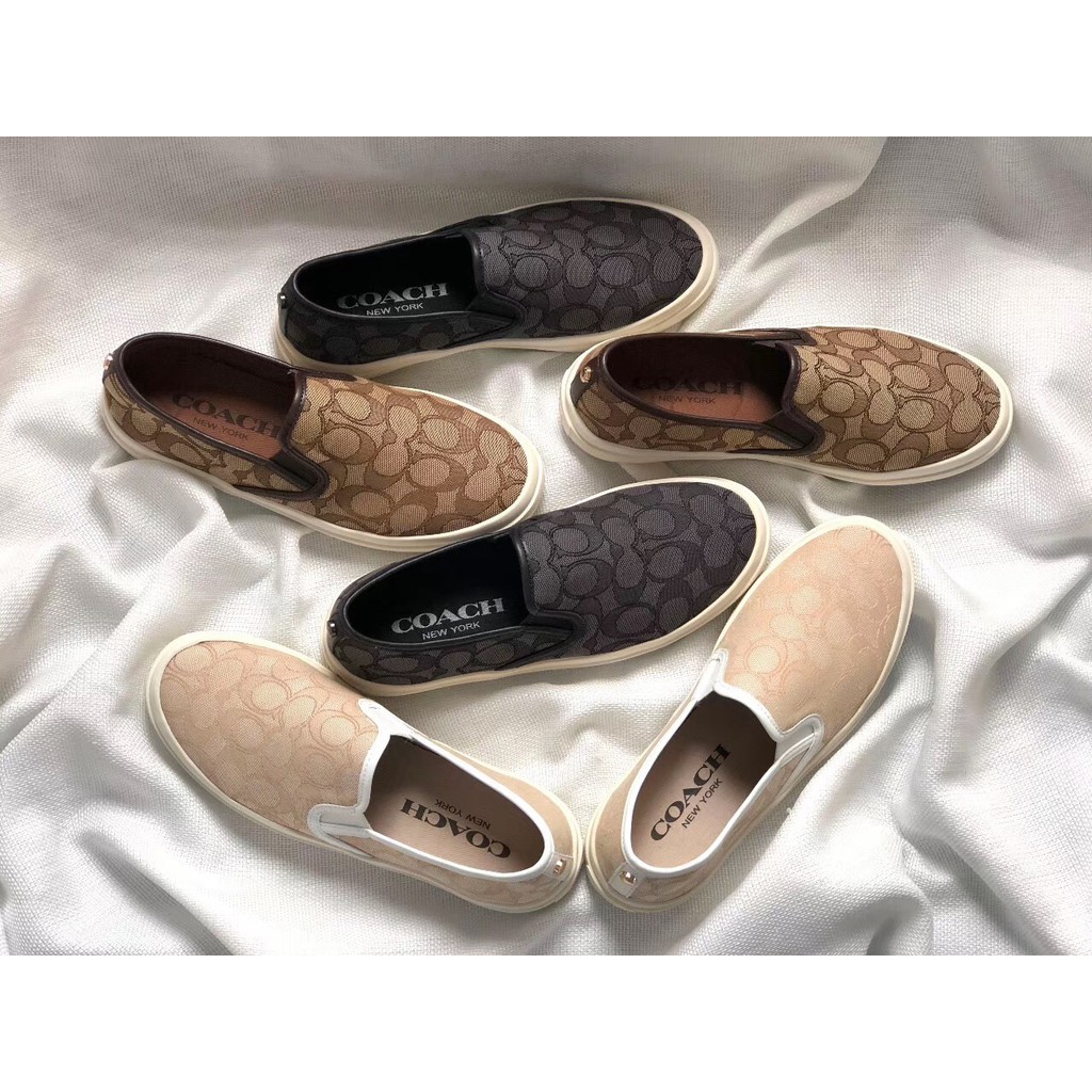 men's coach signature loafers