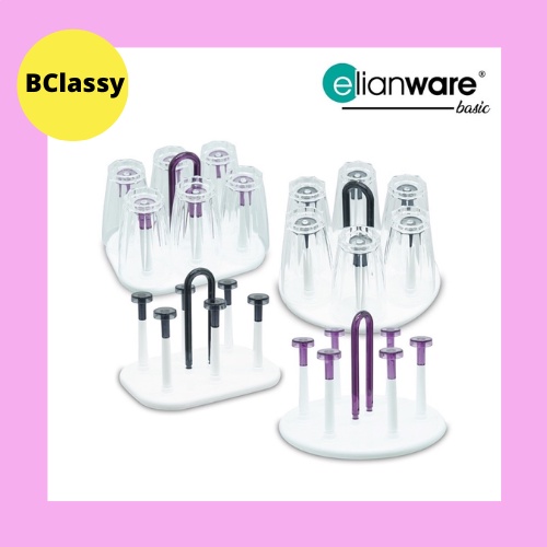 Elianware 400ml 6 Cup Stand Mug Holder Tempat Letak Rak Cawan Rack Organizer Cup Stand Rack Mug Shelve Hanger Drainer