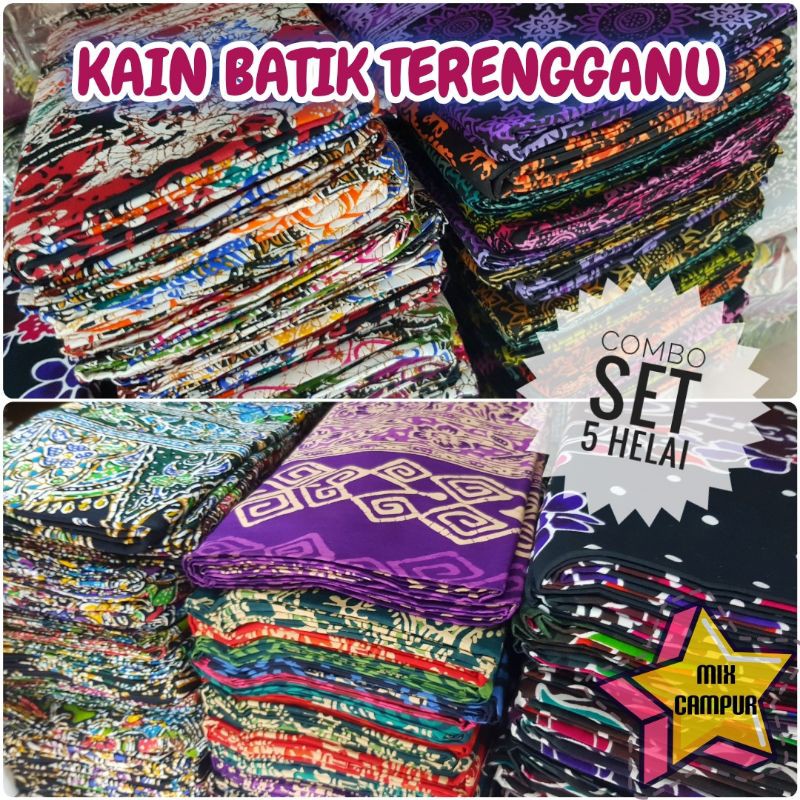 Kain Batik Cotton Sarung Sarong Terengganu Belum Berjahit
