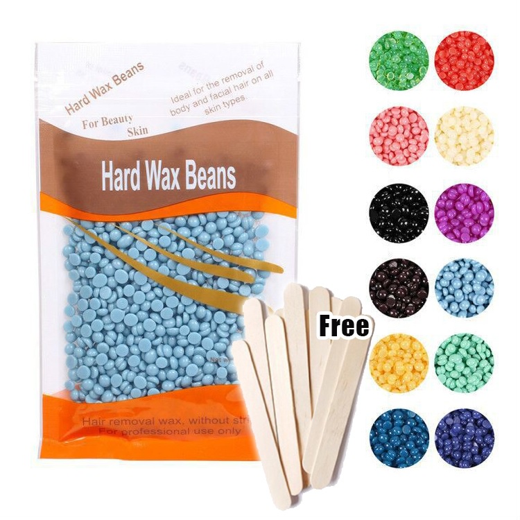 100g/300g/500g Depilatory Film Wax Bean Hair Removal Body Hair Removal Tool  + FREE 10 Wooden Stick | Shopee Malaysia