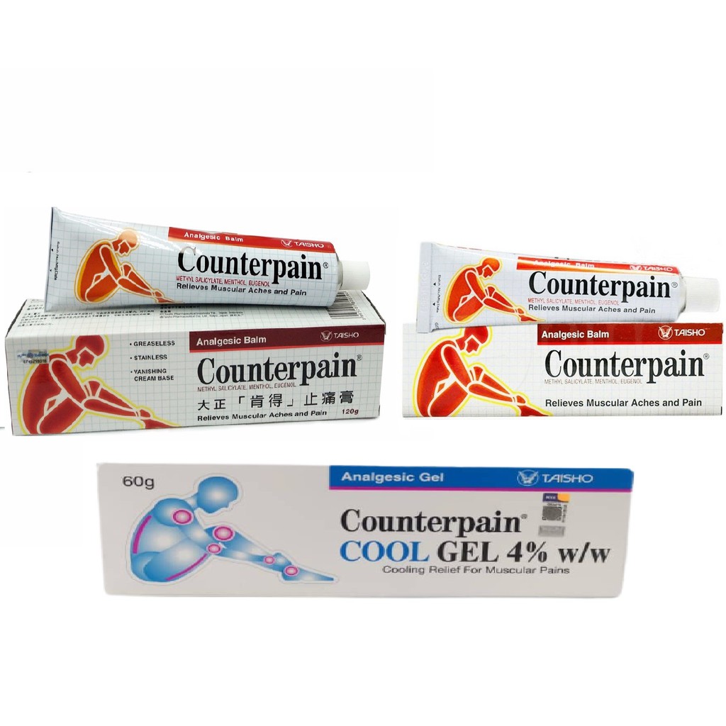 COUNTERPAIN 120G/60G ANALGESIC BALM/COUNTERPAIN COOL GEL 4% 60g