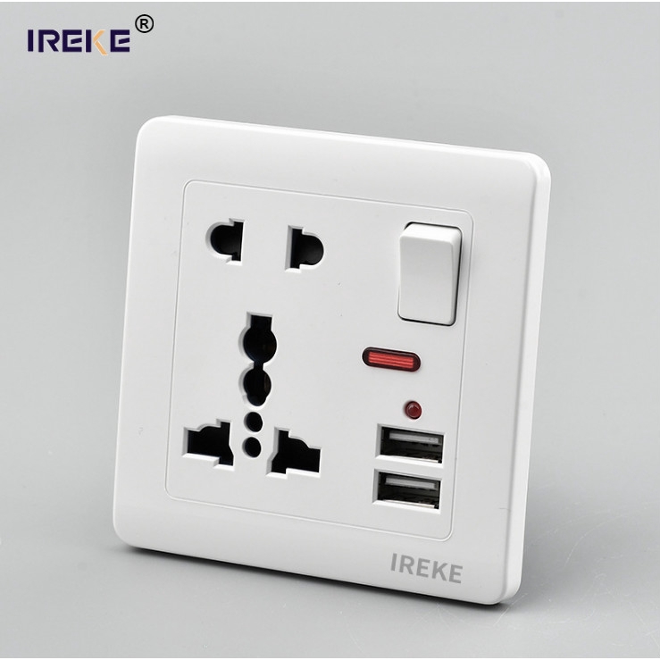 IREKE Dual USB Port 5V 2100MA Electric Wall Charger Port 