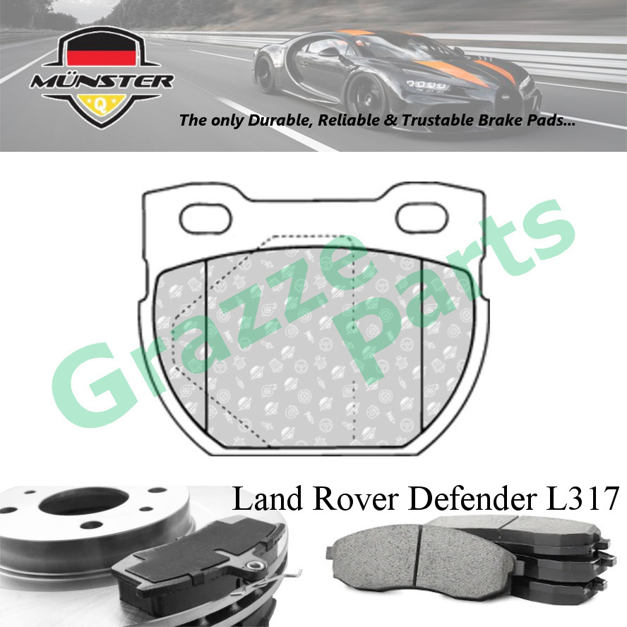 Münster Disc Brake Pad Rear for Land Rover Defender L317 Pickup 2.4 Td4 4x4 2007-2016 DT224