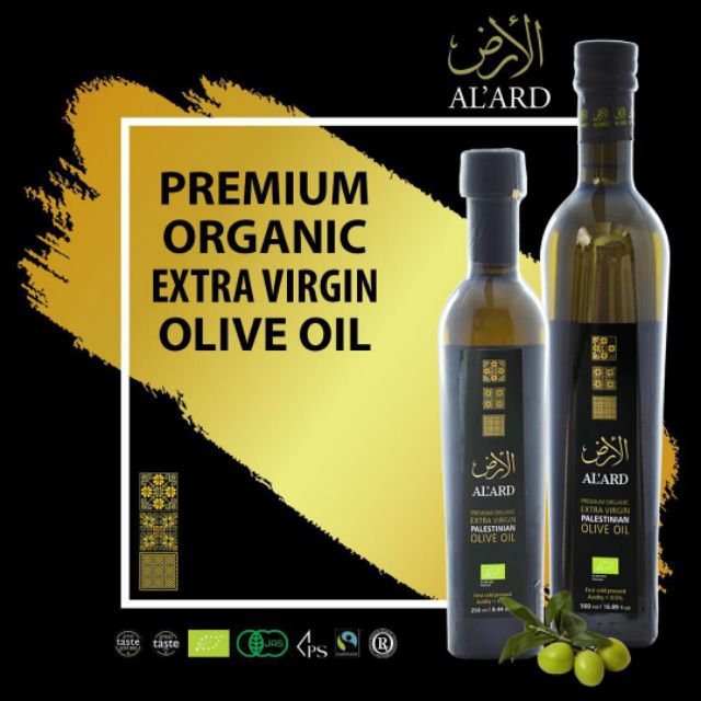 MINYAK ZAITUN PREMIUM AL'ARD 500ML PALESTINIAN PREMIUM ORGANIC EXTRA