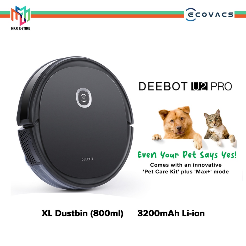Ecovacs Deebot U2Pro Robot Vacuum Cleaner Scrubber For Pet Owners
