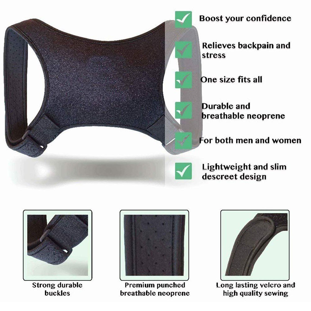 Casual Portable Posture Corrector Fracture Support Back Shoulder Correction Brace Belt Strap - Image 5