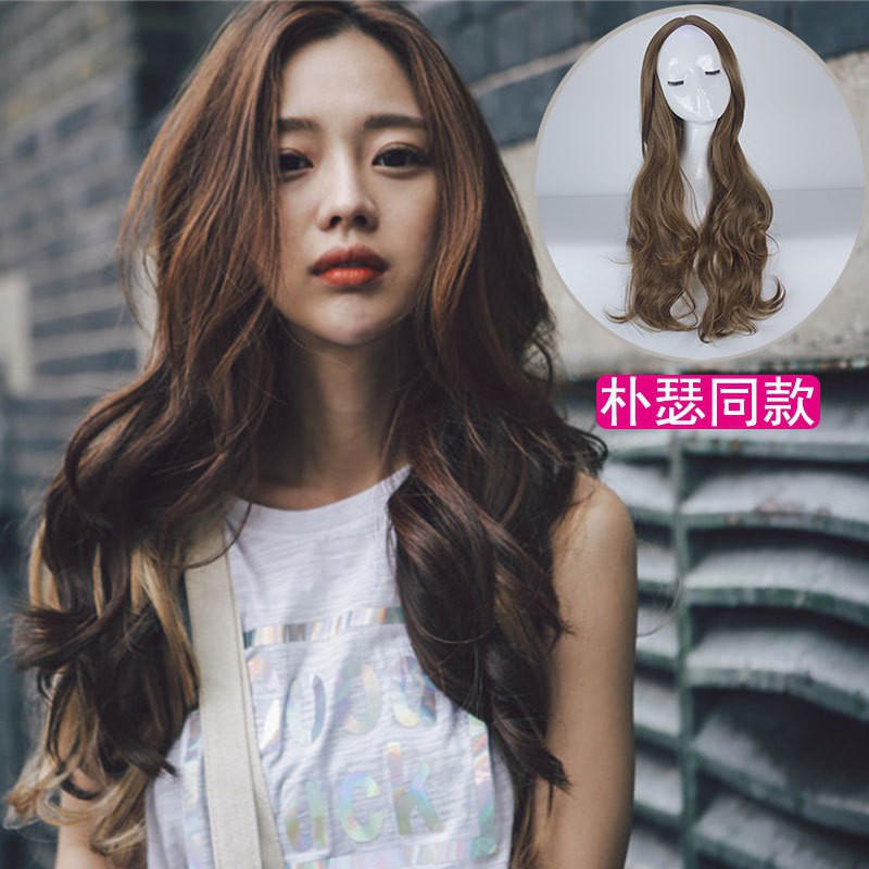 Newwomen Midsplit Big Wave Curly Long Wig Hair Extention Shopee