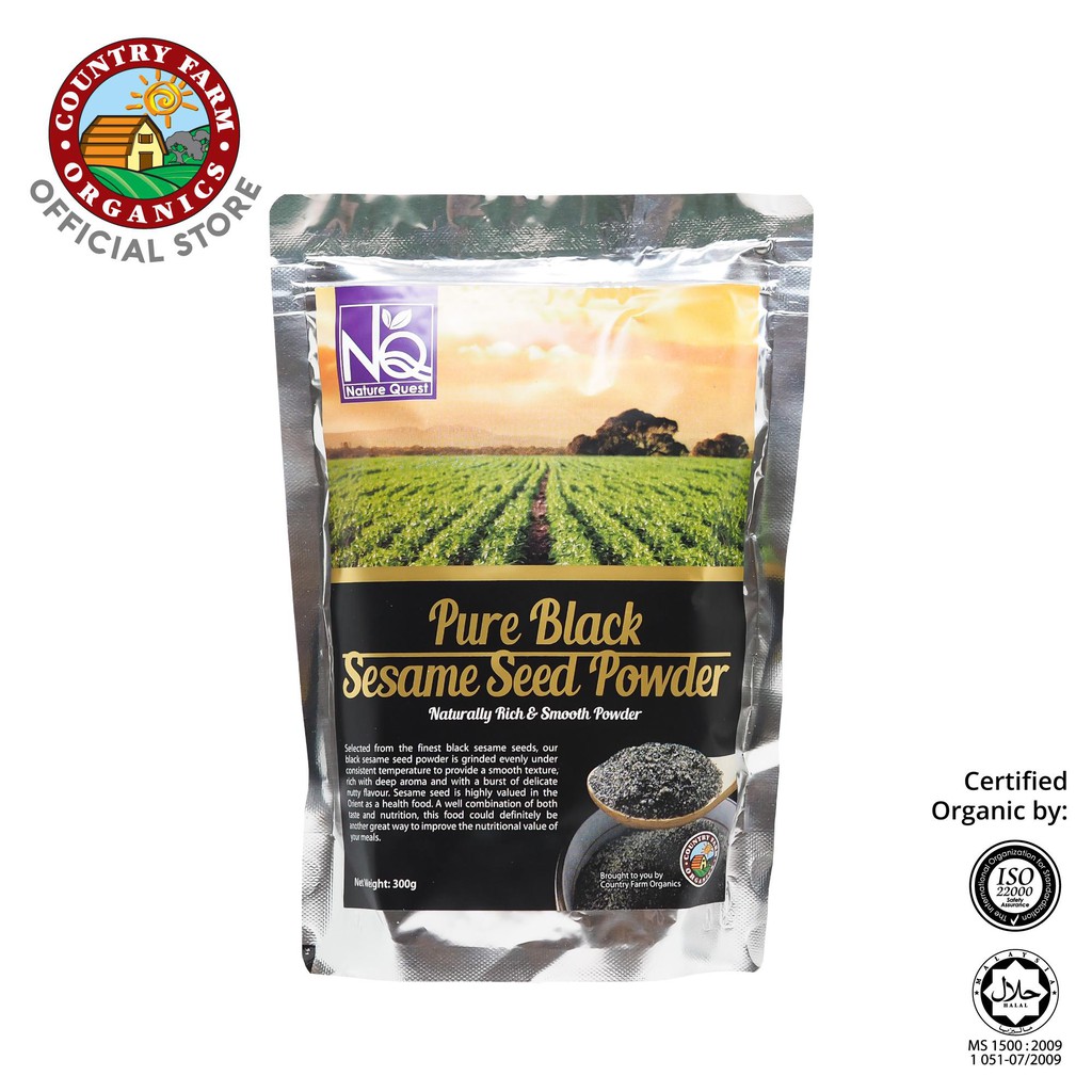 Country Farm Organics Nature Quest Natural Black Sesame Seed Powder (300g)