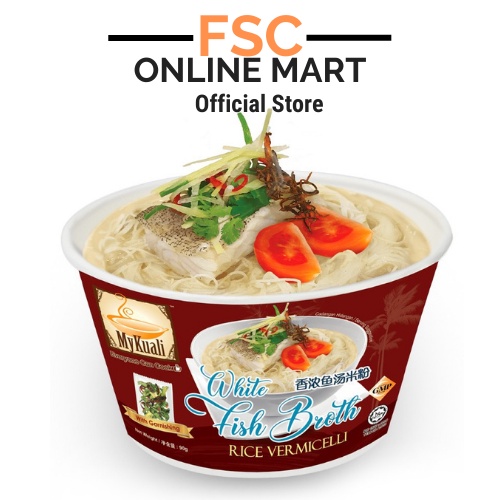 [FSC] MyKuali White Fish Broth Bihun Soup (Bowl) 90g Rice Vermicelli