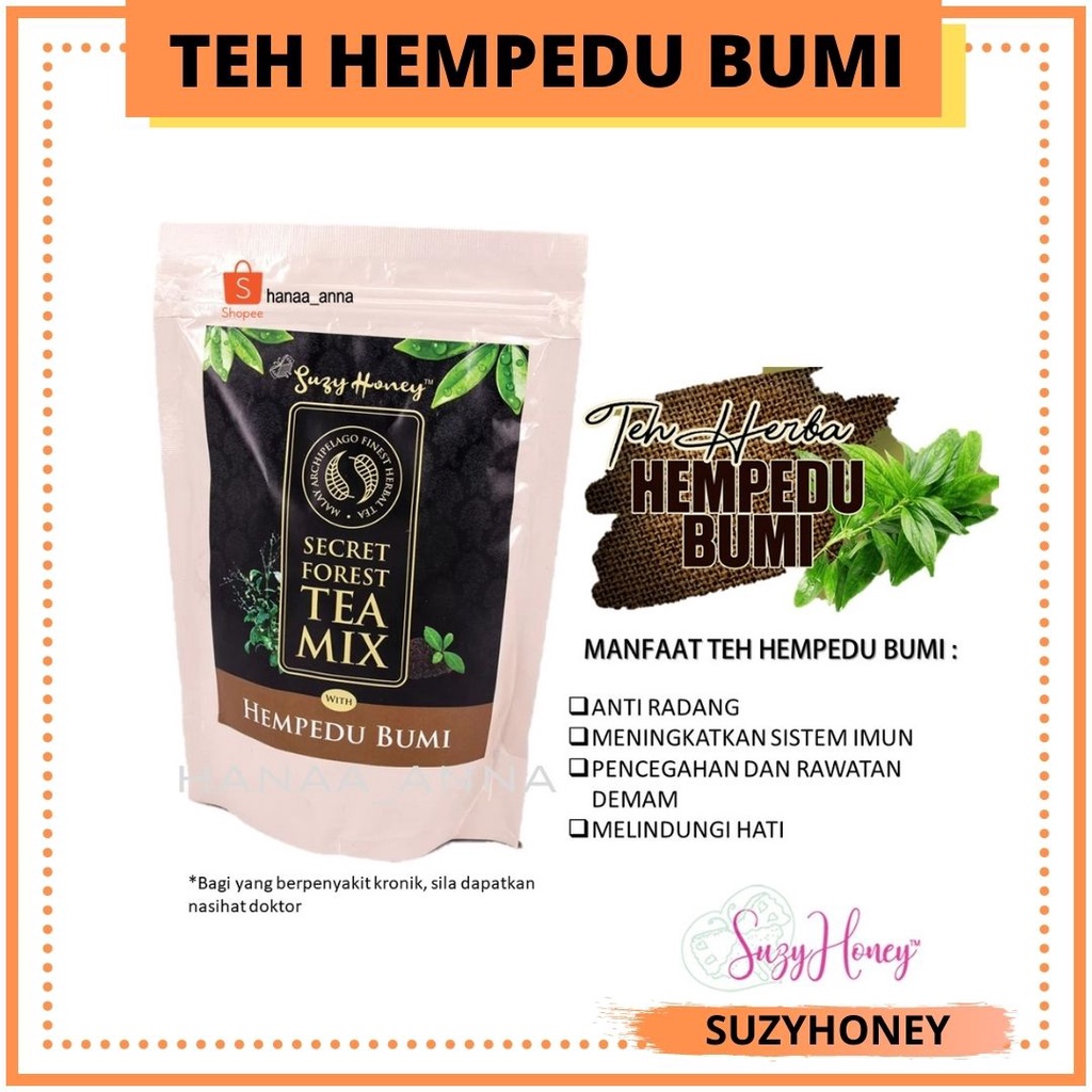Teh Hempedu Bumi Suzyhoney Mix Black Tea Daun Hempedu Bumi Diabetes Kencing Manis Kurangkan Bacaan Gula Dalam Darah Shopee Malaysia