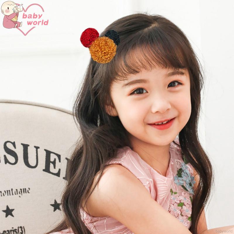 Cute Small Hairball Design Girls Hair Clips Princess Hairpins Hair