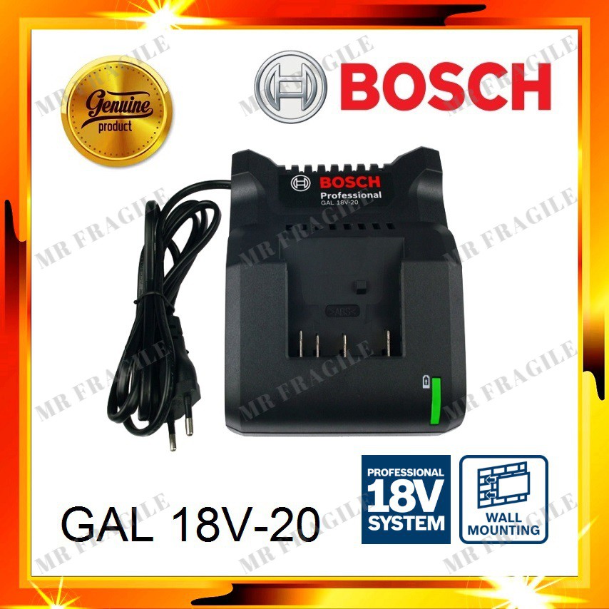 BOSCH GENUINE 18V CHARGER & BATTERY GAL 18V-20 CHARGER GBA 18V BATTERY ...