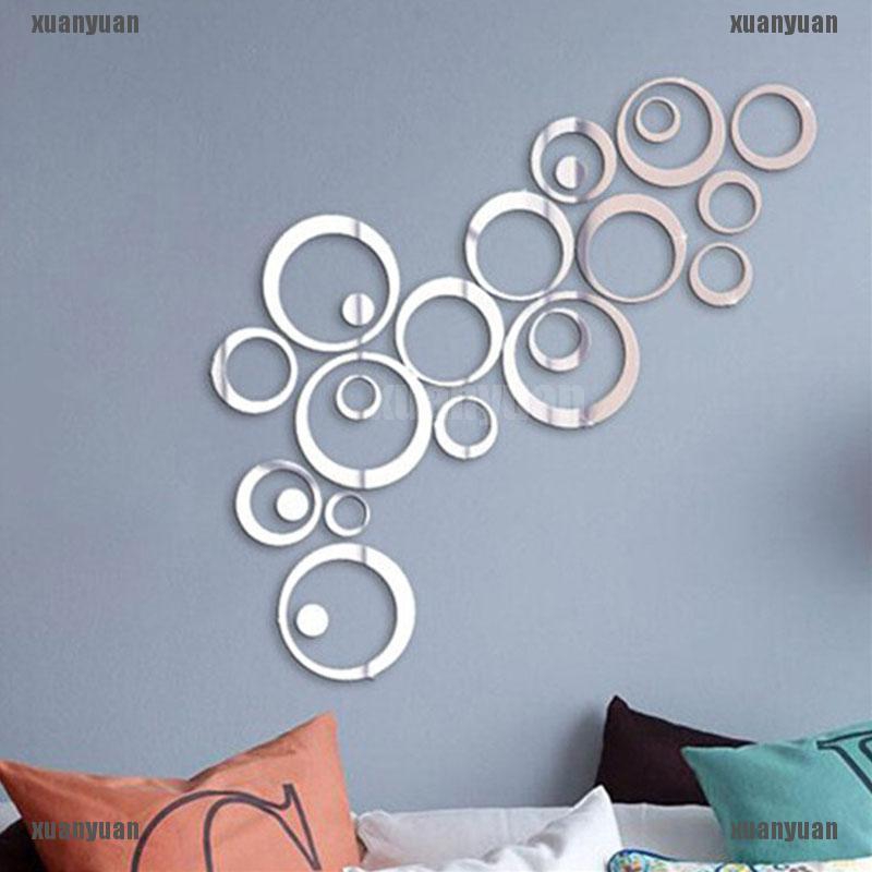 Home & Garden 24x Circle Mirror Wall Sticker Removable Decal Art Mural