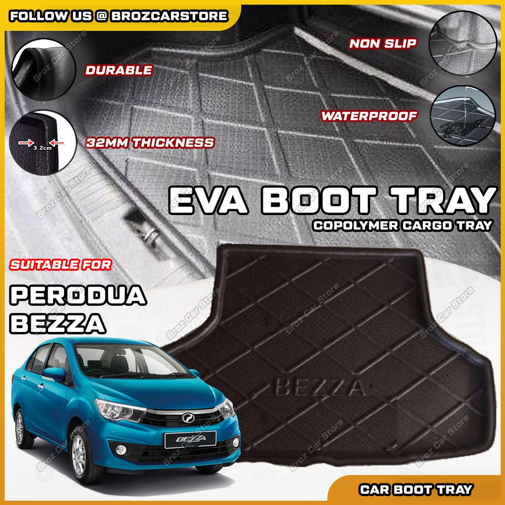 📥 For Perodua Bezza EVA Copolymer Car Boot Tray Luggage Cargo Trunk ...
