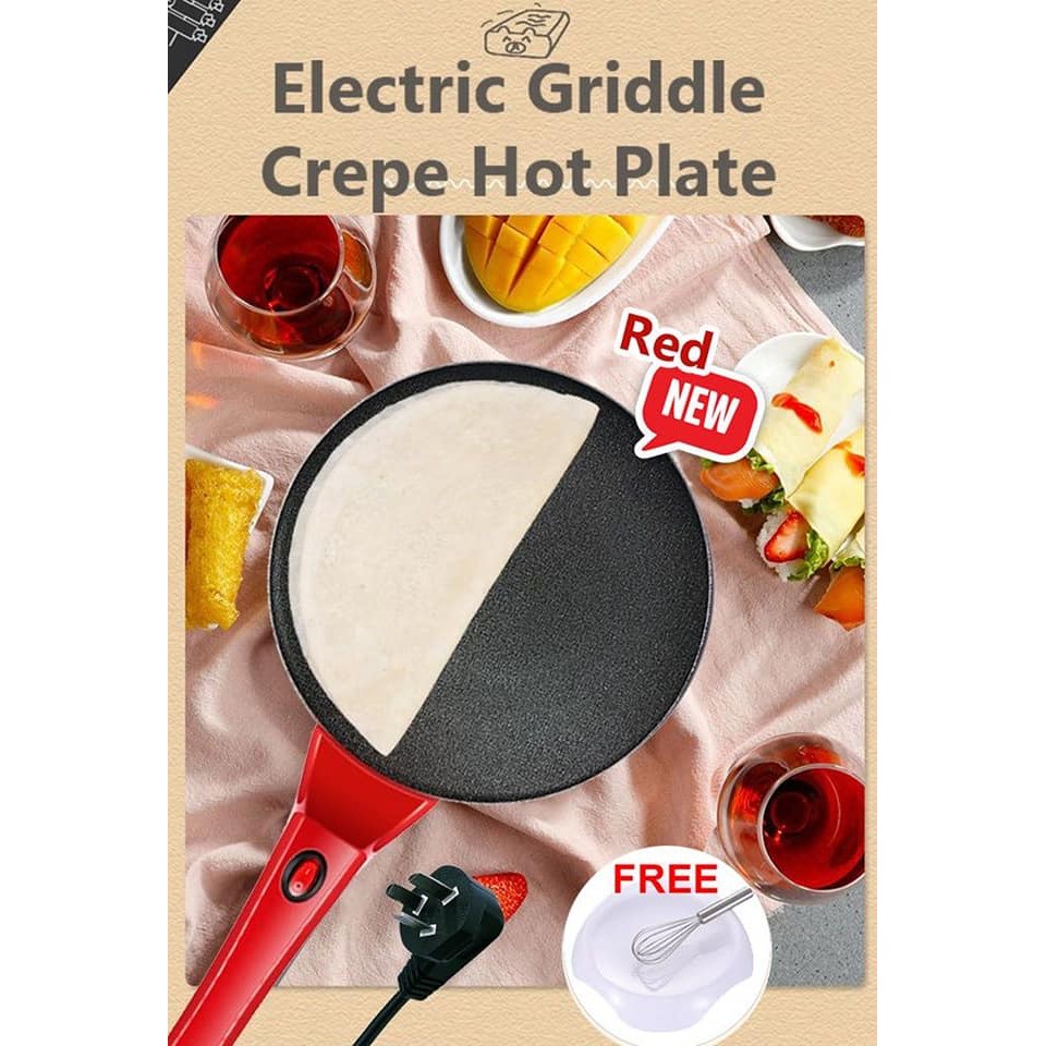 手持薄饼机/Electric Portable Griddle Crepe Popiah Maker Hot Plate