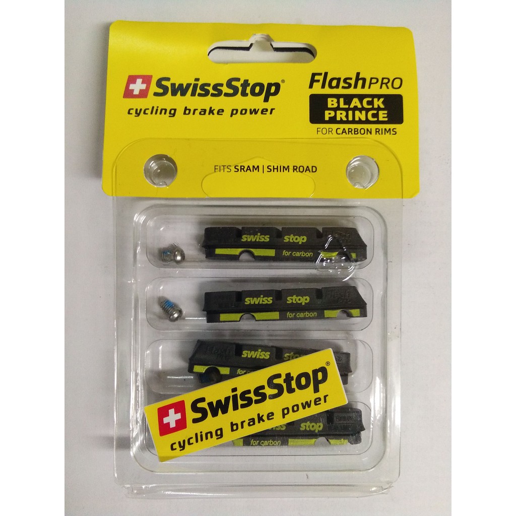 swissstop flash evo black prince carbon rim brake pads