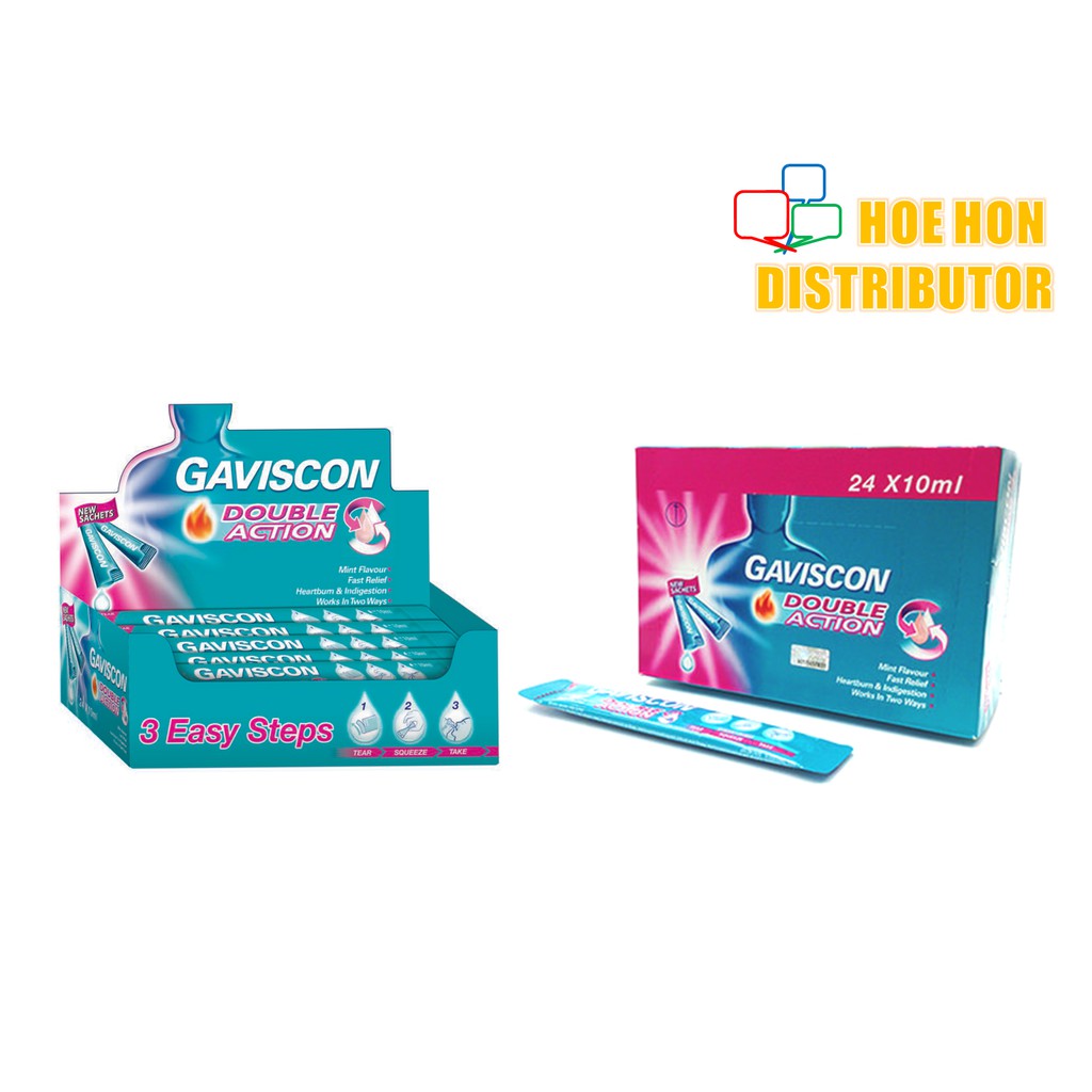 Gaviscon Liquid Sachet Double Action 10ml Sachet / Heart Burn, Indigestion Shopee Malaysia