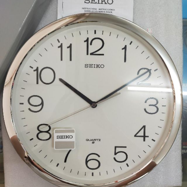Seiko wall clock QXA020S (100% Original)Chrome silver/white | Shopee  Malaysia
