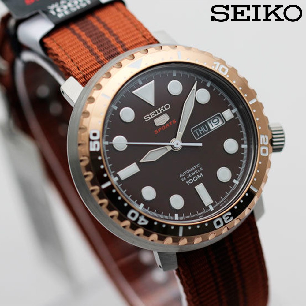 seiko 5 rose gold