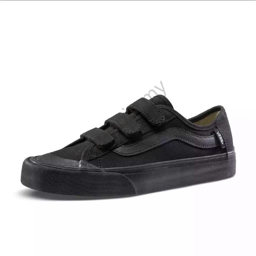 black vans with velcro