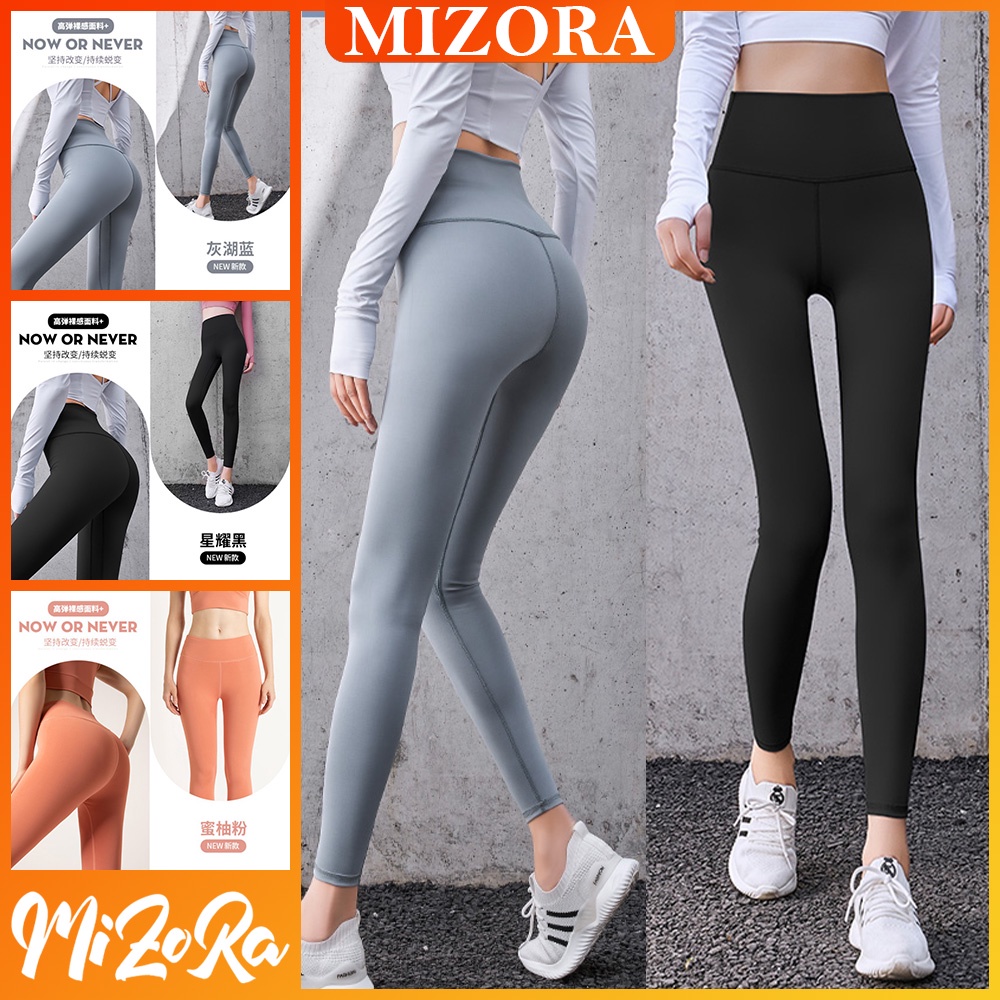 MIZORA Women Yoga Legging Tight Pants Jogging Running Gym Exercise Activewear Sport Wear Seluar Tight Perempuan RS040