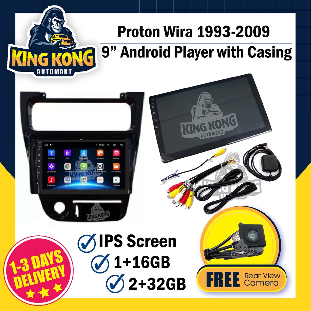 Proton Wira Satria Putra 9 Android Player With Casing 1 16gb 2 32gb Ips Screen Shopee Malaysia