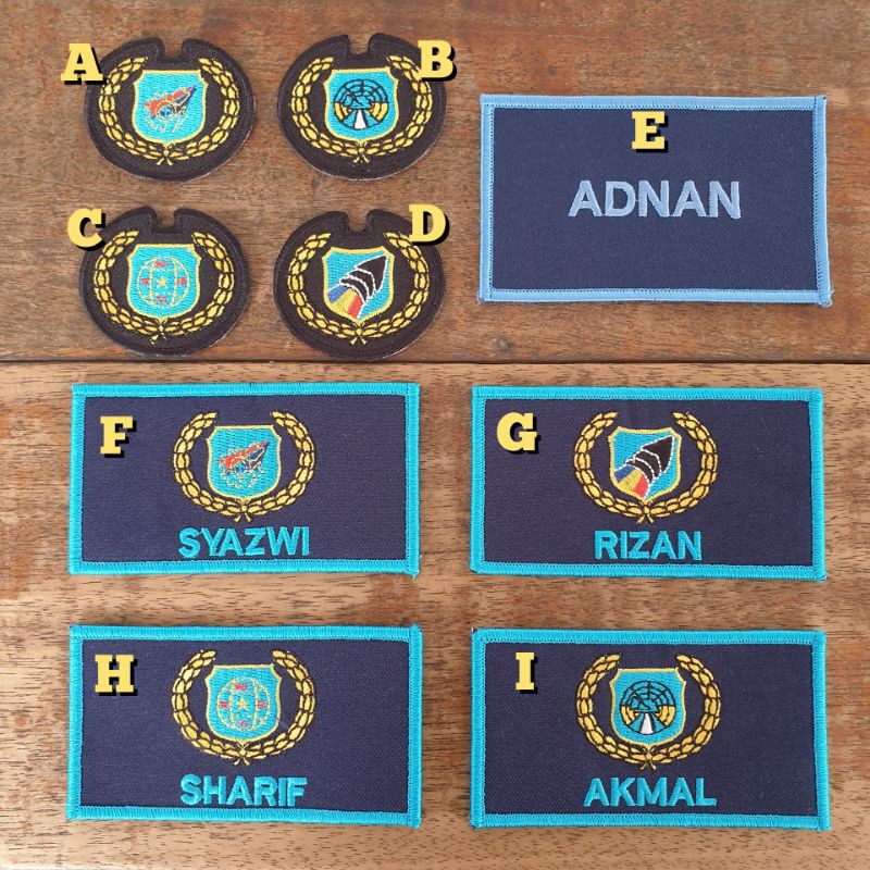 Air Force Embroidery Patches Name Patch Custom Order Shopee Malaysia