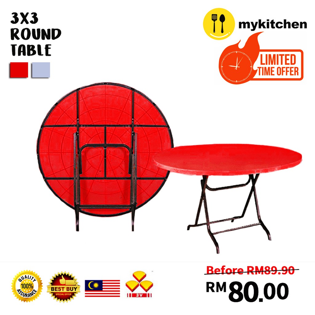  MY KITCHEN 3V VARIOUS SIZE Round Table Multipurpose 