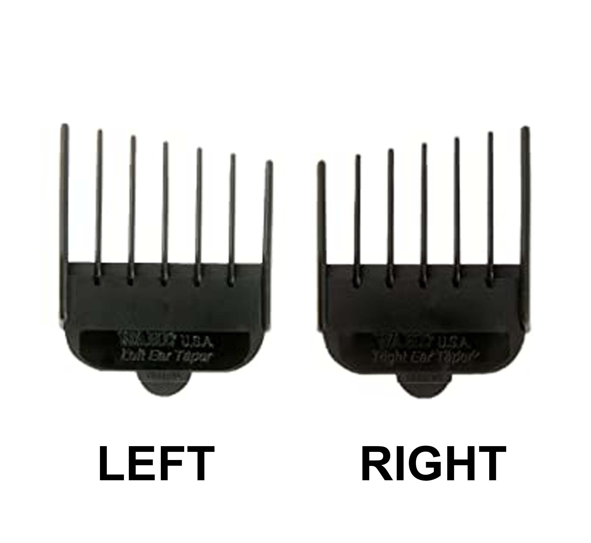 wahl left and right ear taper attachment comb set by wahl