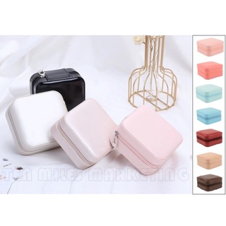 ☑️Simplicity🎀Premium Multi-Color Jewelry Soft Case Storage Box Organizer Jewelry Box For Jewellery Earring Ring Bracelet