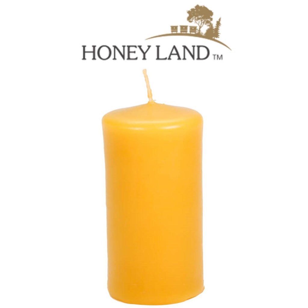 Honey Land Beeswax Plain Cylinder Candle (+/-115g)